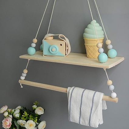 Skwff Etagere Murale Chambre Bebe Fille Porte Manteau En Pin Mignon Plateau En Bois Chambre De Bebe Decoration Murale Accessoires Photo Bricolage Amazon Fr Cuisine Maison