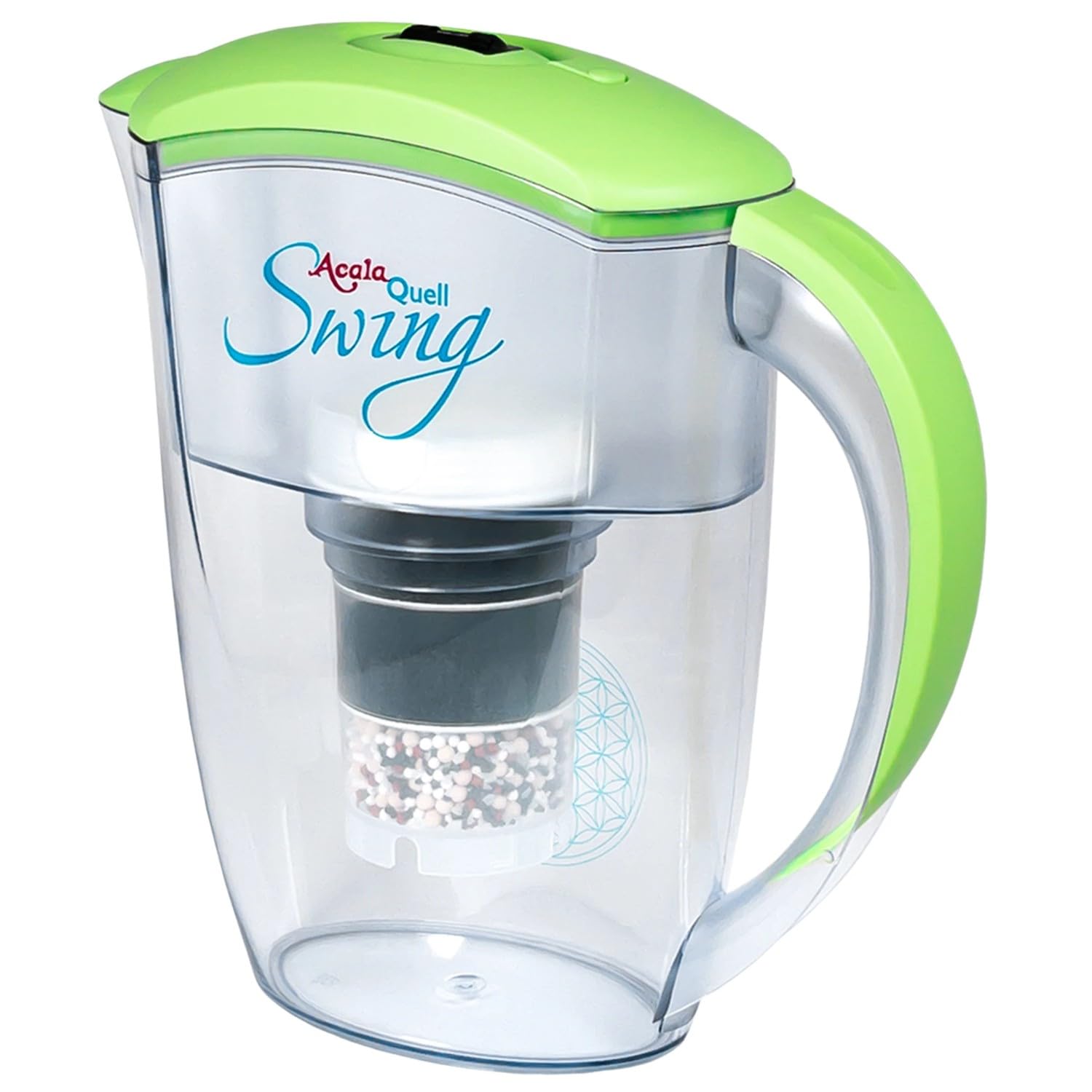Water Filter Jug AcalaQuell Swing | Green | Activated carbon water filter | Highest Filtration Performance | Multi-Layered Filter Cartridge | Creates delicious-tasting and healthy water