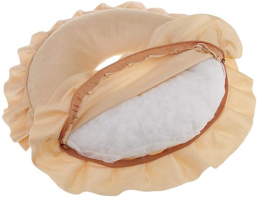 KODORIA U Shaped Neck Cushion Spa Salon Massage Table Cradle Face Pillow Neck Head Cushion Travel Flight Neck Pad - Light Brown: Kitchen & Dining