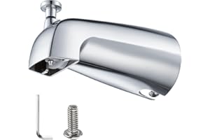Wintap Slip-on Tub Spout with Diverter, Compatible with 1/2 Inch Copper Tube Fit, Bathroom Bathtub Spout 1-Pack (Polished Chrome)