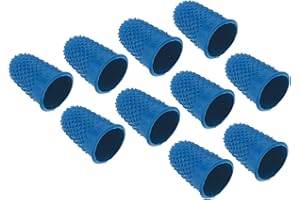 PATIKIL 0.71x1.14 Inch Rubber Finger Tips, 20 Pack Silicone Thumb Fingertip Protector Covers Guard Pads Thimble Grips for Off