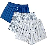 Milumia Women's 3 Pack Pajama Shorts Printed Elastic Waist Sleep Bottoms Sleepwear