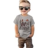 Ritatte Toddler Baby Boy Howdy Shirt Vintage Western Cowboy Graphic T-Shirt Country Short Sleeve Summer Cotton Tee Tops