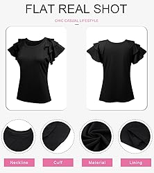 SHEWIN Plus Size Tops for Women 2025 Ruffle Short