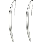 Sylph Long Dangle Drop Earrings 14K Gold/White Gold Plated Dangling Earrings for Women Simple Chic Statement Earrings