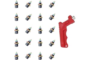 SATONBEYI 1/4 Inch Track and Cross Country Spikes with Wrench, Pyramid Track Field Shoe Spikes for Sprinting