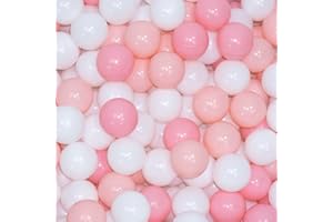 Thenese Ball Pit Balls Soft Plastic Ocean Balls for Parties Events Playground Games Pool Birthday Gift Small Size 2.15 inches 100pcs Pink