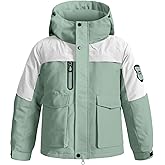 BANTREK Boy's Ski Winter Coat - Lightweight Insulated Waterproof Snow Jacket Hooded Windproof Warm Outerwear for Kids