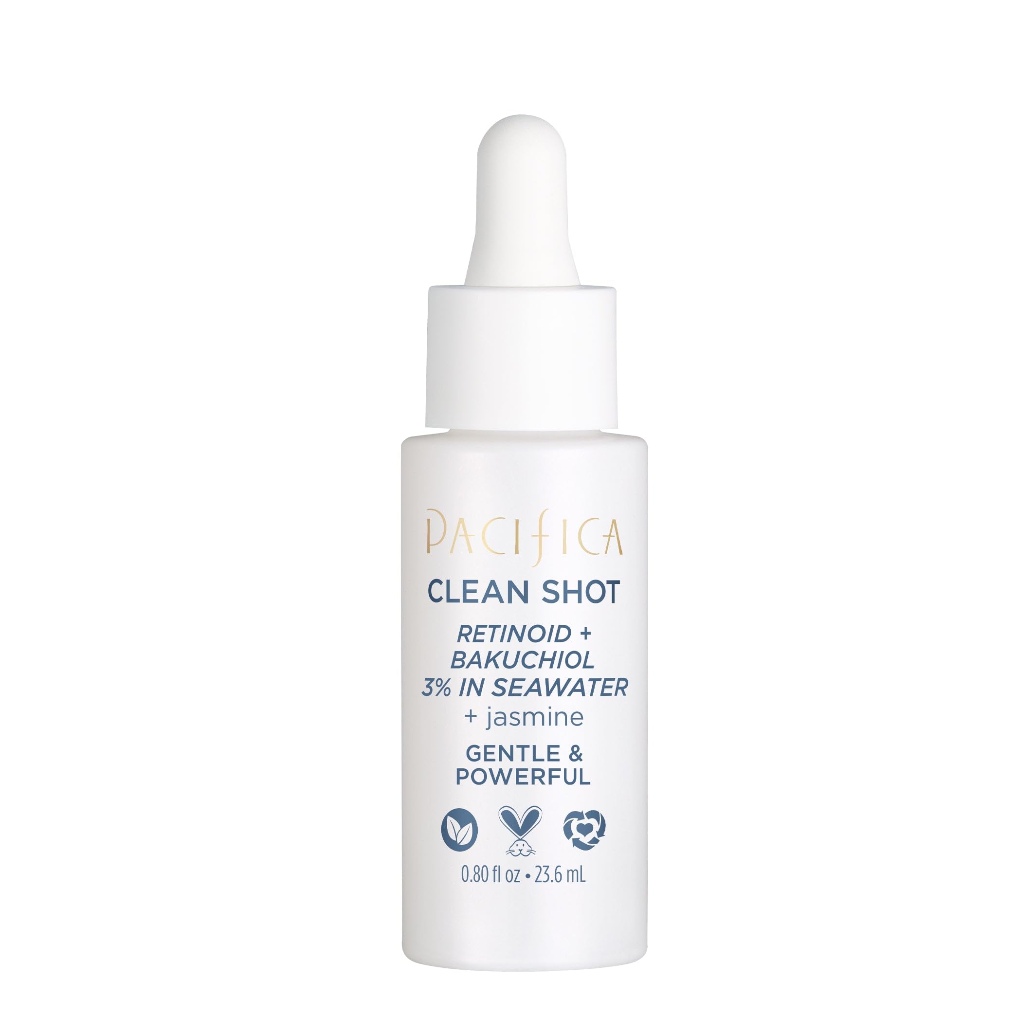 Pacifica Clean Shot Retinoid and Bakuchiol 3 Percent In Seawater For Unisex 0.8 oz Serum