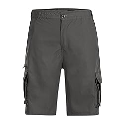 Cargo Shorts for Men Stretch Waist Knee Length Mens