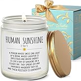 Human Sunshine Candle Thank You Inspirational Appreciation Gifts for Women Friend Coworkers Boss Teachers Nurses - Retirement Gifts for Woman - Eucalyptus, Mint, Cedar, Clove, Patchouli, Vanilla 9OZ