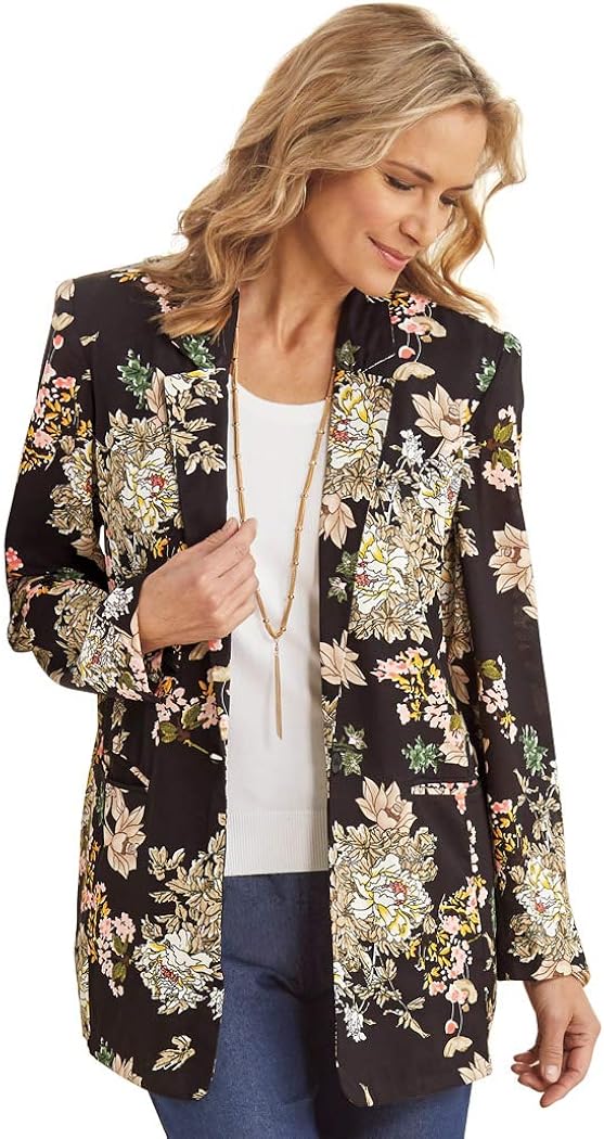 floral boyfriend blazer