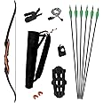 Samick Sage Takedown Recurve Bow and Arrow Set - 62 Inch Complete Ready-to-Use Longbow Archery Set - Includes 6 Arrows, Quiver, Bowstring & Stringer Tool, Arm & Finger Guard for Adults & Older Teens