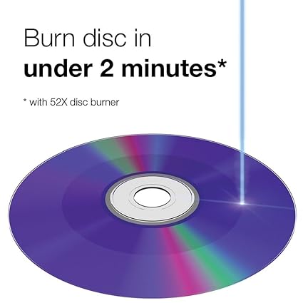 Verbatim Cd R 700mb 52x Datalifeplus Crystal Thermal Printable 50pk Spindle