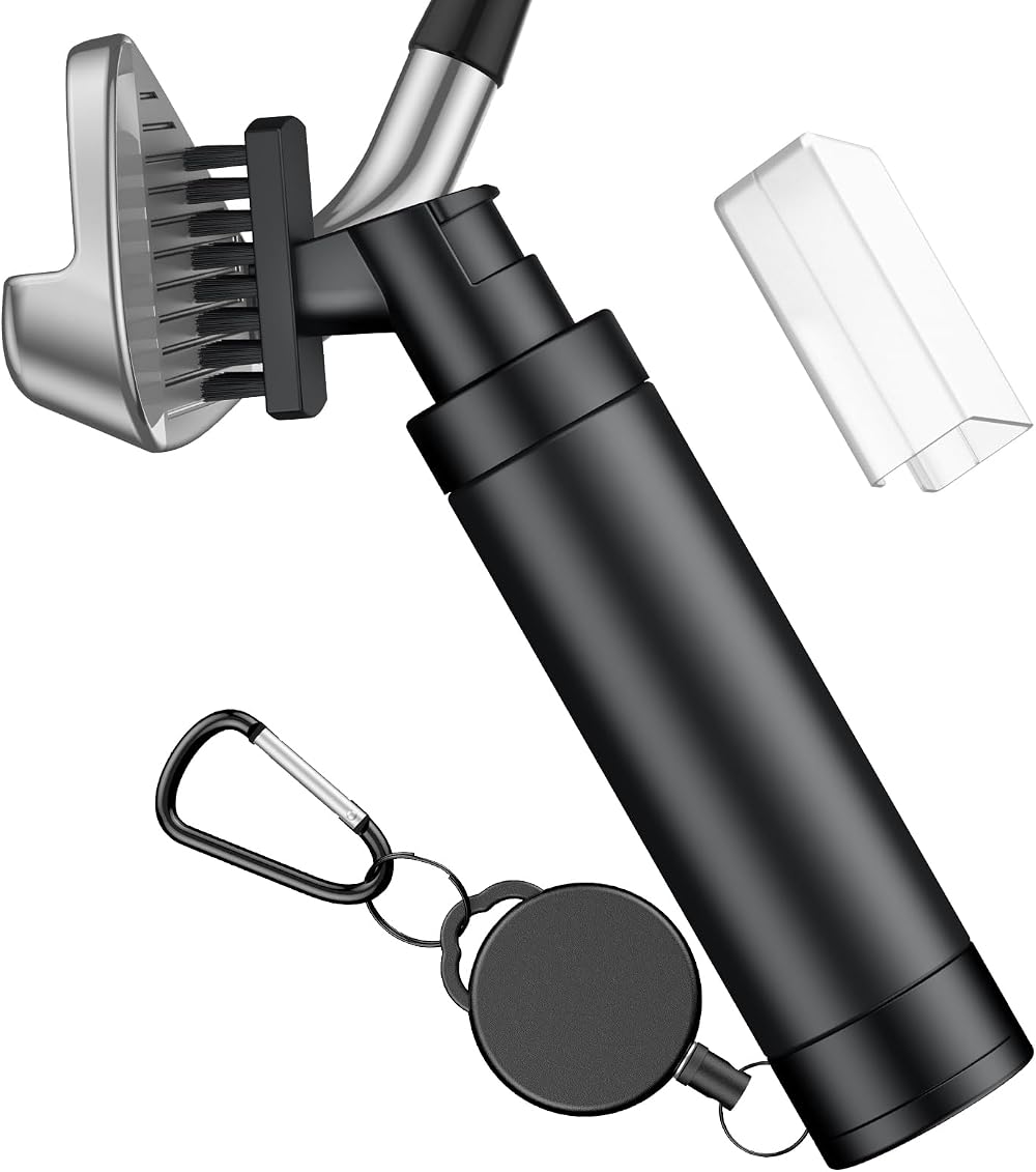 Uniclife Golf Water Brush Cleaner with Nylon Bristles and Leak-Proof Bottle