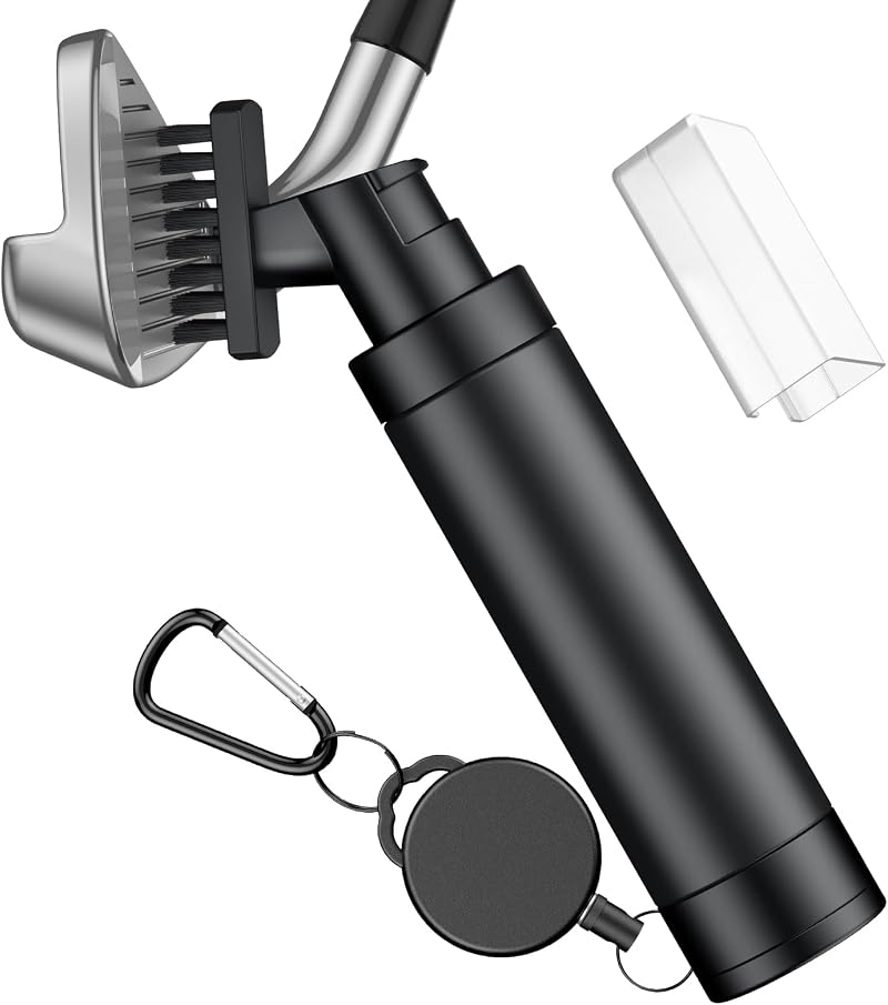 Uniclife Golf Water Brush Cleaner with Nylon Bristles and Leak-Proof Bottle