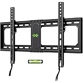 USX MOUNT Fixed TV Wall Mount for 37-82 Inch TVs up to 132 Lbs, Low Profile TV Wall Bracket Fit Wood Studs 16", 18", 24", TV