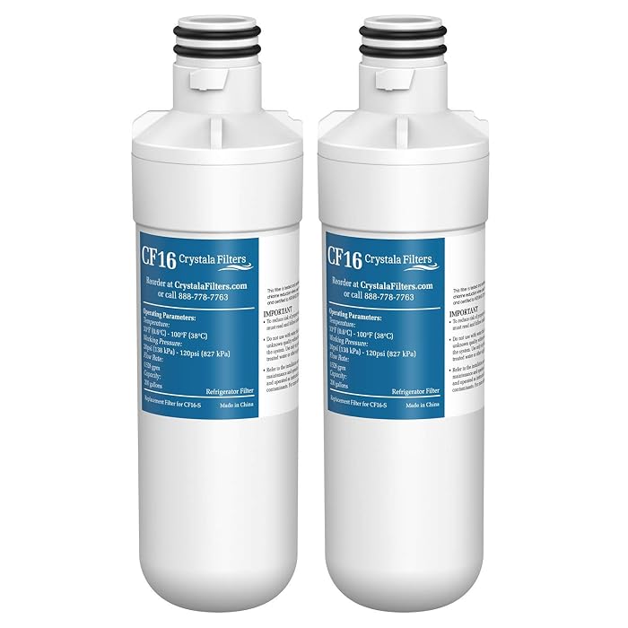 2 Pack Crystala Water Filter Replacement for LG LFXS26973S