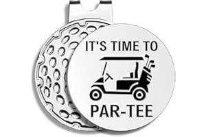 Pishovi Funny Golf Ball Markers with Hat Clip, Men Golf Accessories, Birthday Retirement Golf Gifts for Dad, Husband, Grandpa, Golf Lover