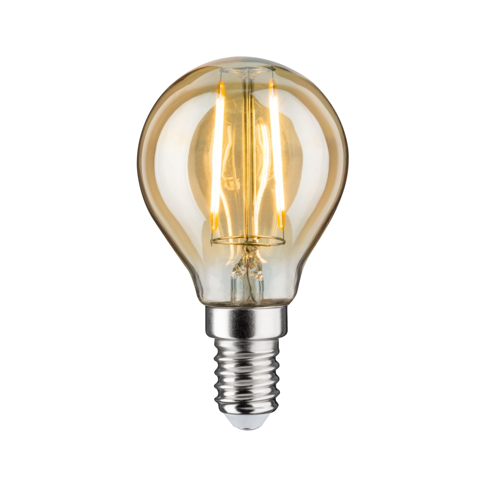 Paulmann 28525 LED Vintage Retro Light Bulb 2 Watt Filament E14 Socket Gold 1,700 K 160 Lumen