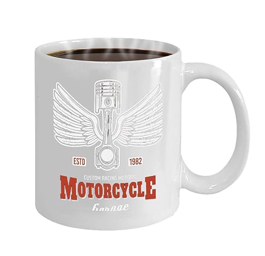 Coffee Mug (White) 11-oz Gifts piston wings print dark piston ...