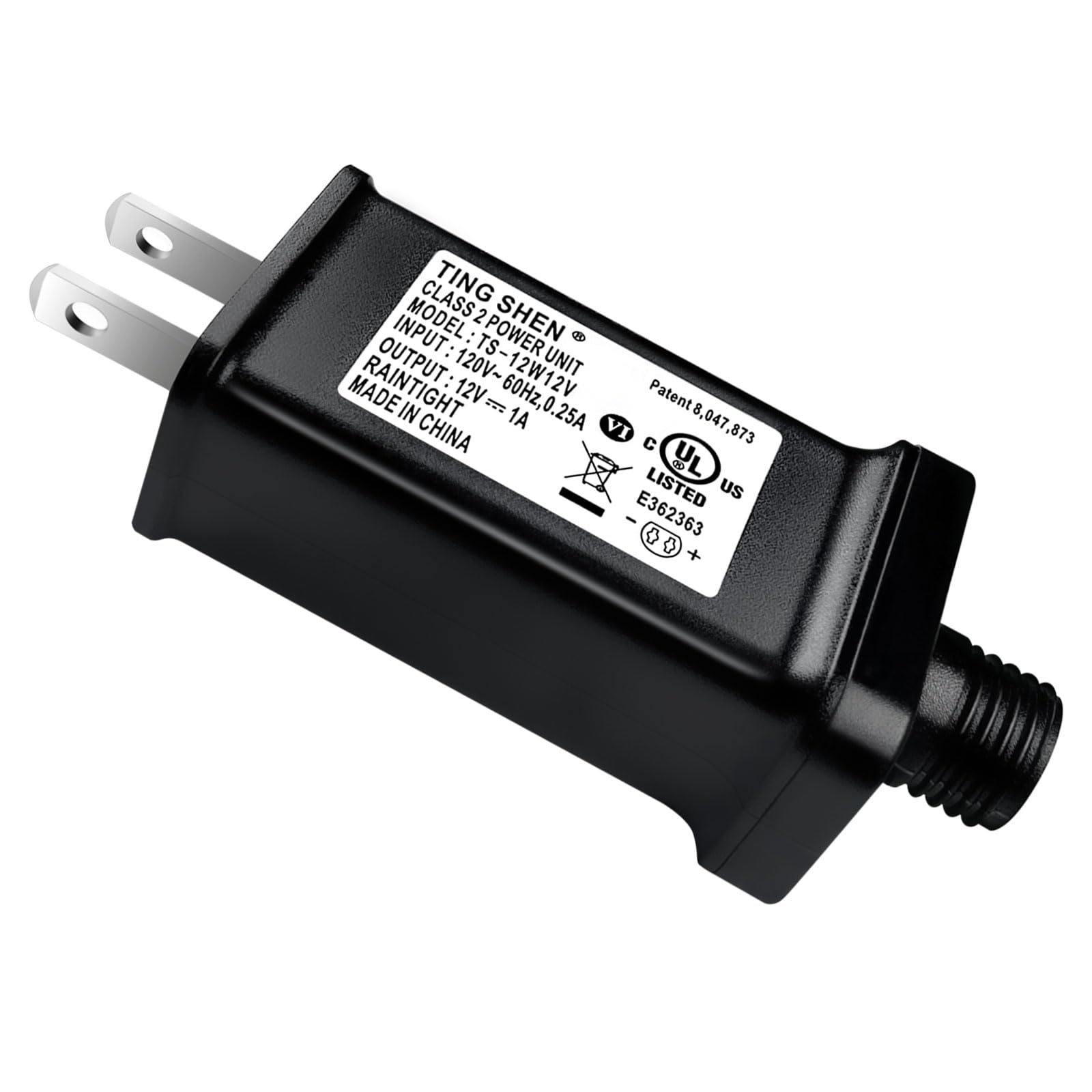 Photo 1 of 12V 1A LED Power Supply TS-12W12V Inflatable Transformer Replacement Class 2 Power Unit US Plug Adapter Replacement, Seasonal-Use LED Driver for LED String Light, Holiday Inflatable