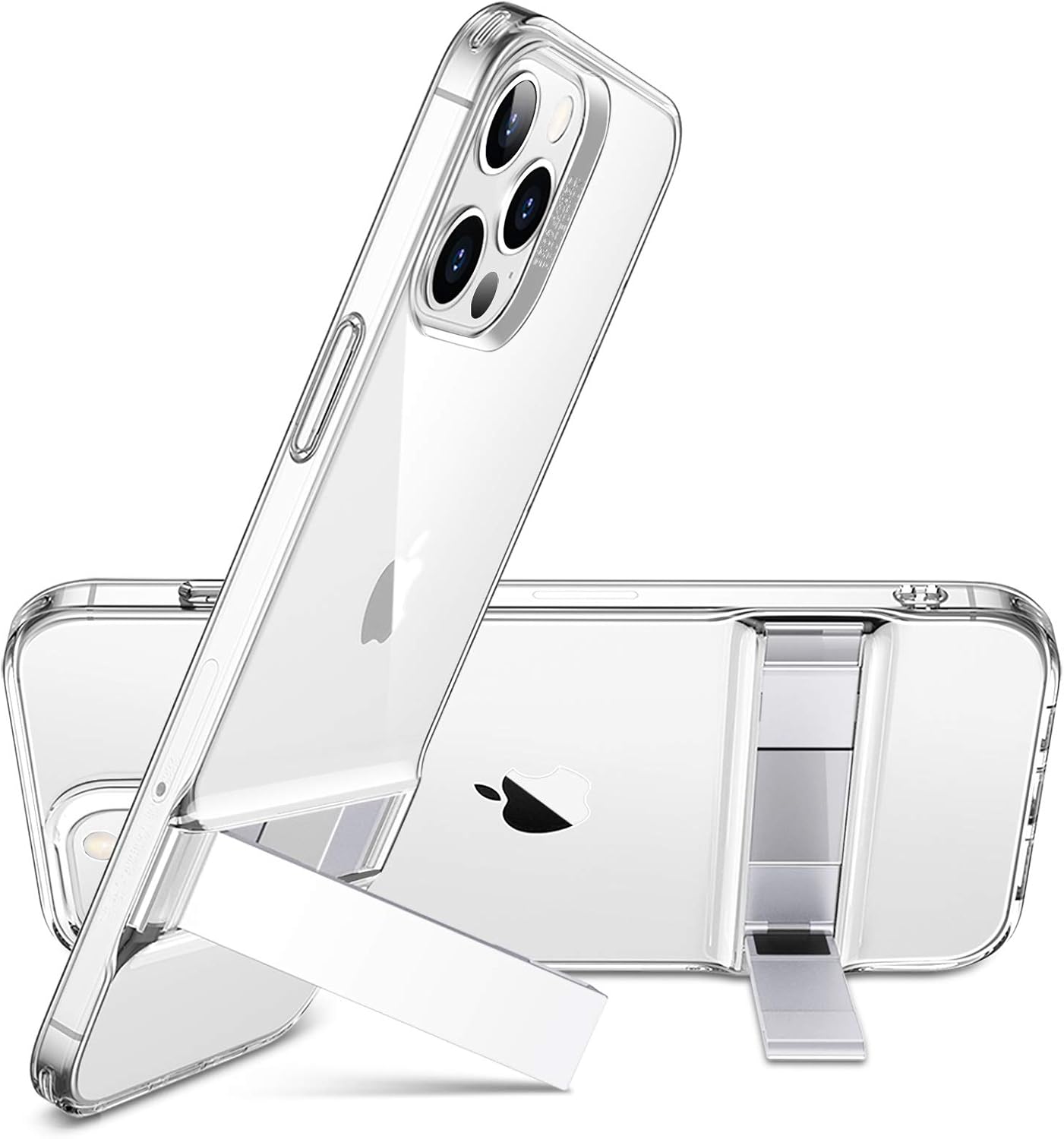 ESR Metal Kickstand Compatible with iPhone 12 Case/iPhone 12 Pro Case [Patented Design] [Two-Way Stand] [Reinforced Drop Protection] Flexible TPU Soft Back for 2020 6.1-Inch – Clear: Electronics