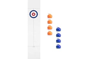 Tabletop Curling Game with 8 Pucks Stones Family Board for Adults Ideal