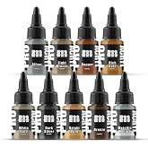 Monument Hobbies PRO Acryl 22ml Acrylic Paint Set - Miniature Paint for Wargames - Non Toxic Acrylic Paint Compatible with Both Brush and Airbrush Painting Techniques - Metallic Set