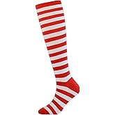 JCOPGWI Women's Comfort Striped Knee High Socks Long Socks