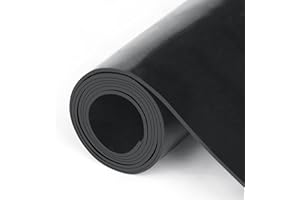 HooTown Solid Rubber Sheets Strips, 24” Wide x 1/16" Thick x 40” Long Neoprene Rubber Rolls Perfect for DIY Gasket Material, Sealing, Liner, Shield, Padding, Mat for Weather Stripping, No Adhesive