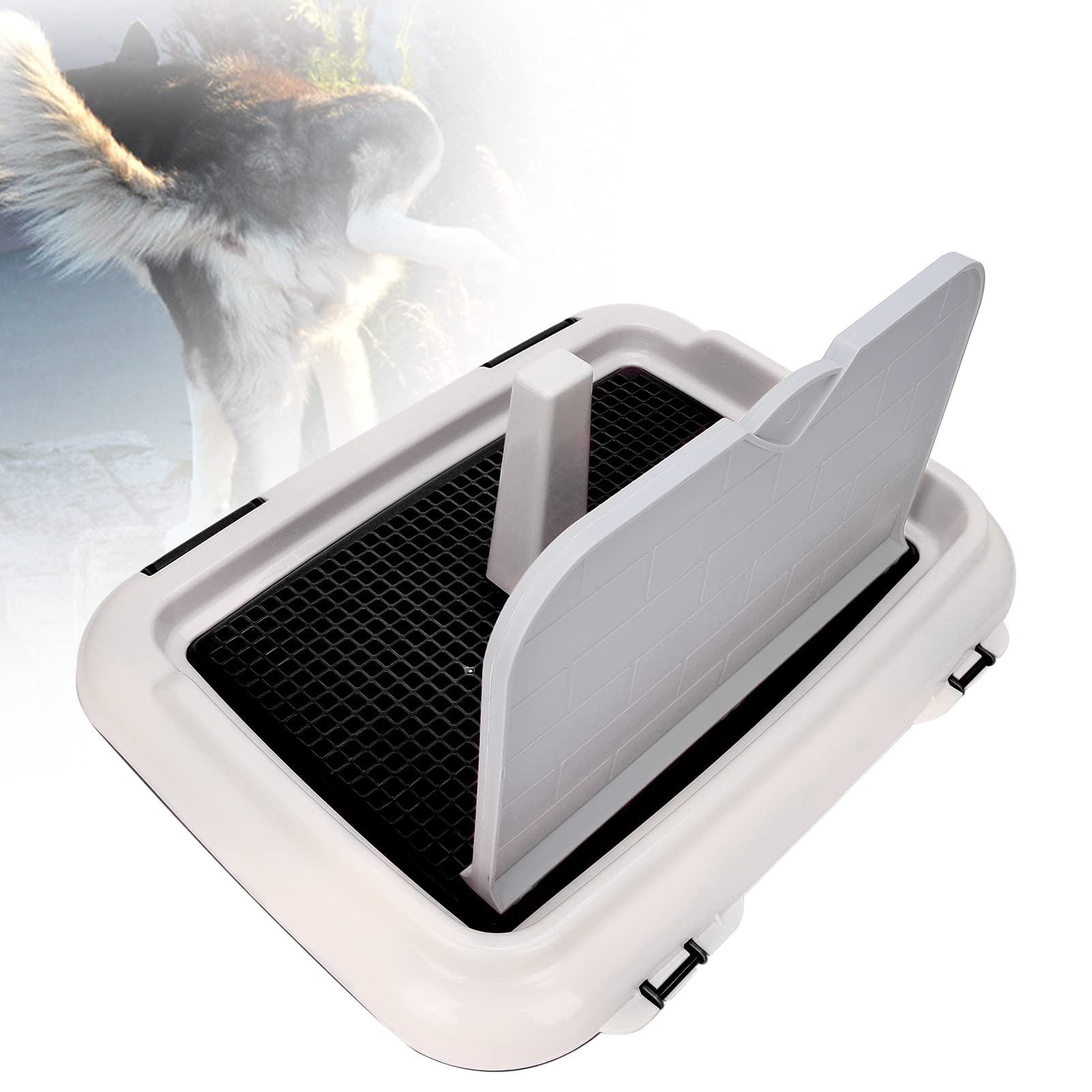 Tbest Indoor dog and cat training toilet with potty fence - puppy scheduled urination pad and tray