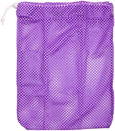 JEANSWSB 13" x 15" Heavy Duty Laundry Nylon Mesh Stuff Sack Pointe Shoe Bag with Sliding Drawstring Cord Lock Closure