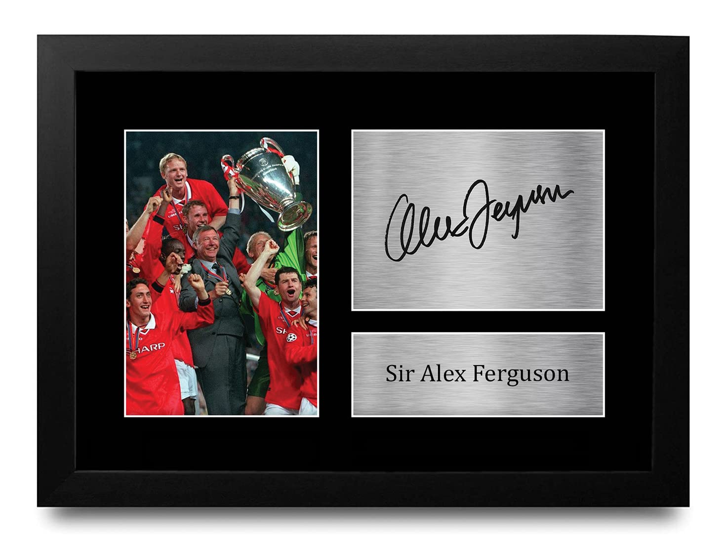 HWC Trading FR Sir Alex Ferguson Gift Signed FRAMED A4 Printed Autograph Gifts Print Photo Picture Display — image 1