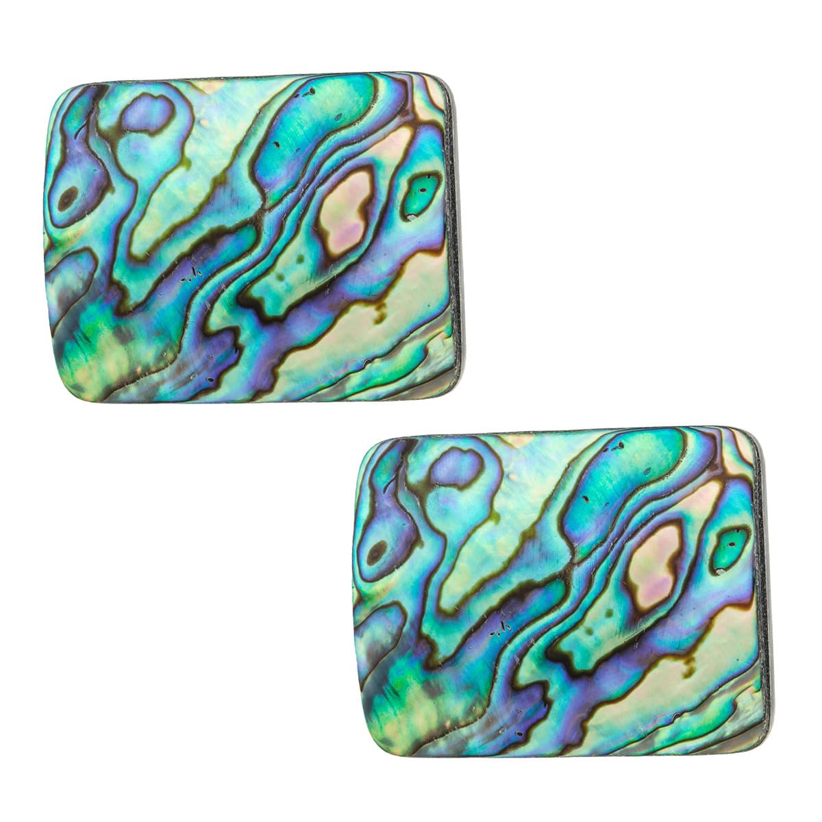 mookaitedecor Abalone Shell Crystal Stone Drawer Knobs with Screws Set of 2, Rectangular Shaped Stone Pulls Handle for Dresser Cabinet Cupboard Furniture Rainbow Colourful Knobs Decorative Home Decor