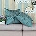 CaliTime Cushion Cover Throw Pillow Case Shell for Sofa Couch Home Decoration Natural Tree Embroidered 18 X 18 Inches Teal Brown
