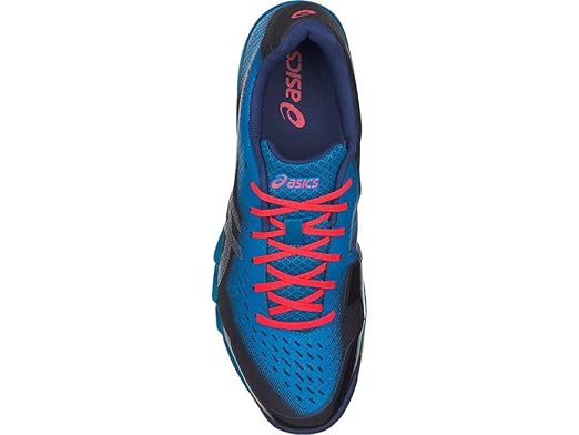 asics gel blade 6 men's shoes blue print silver
