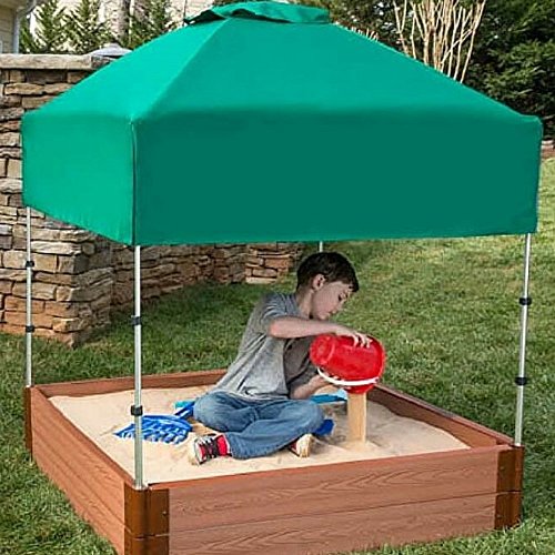 Frame It All 48in. x 37in. Telescoping Square Sandbox Canopy & Cover - Thumbnail 2