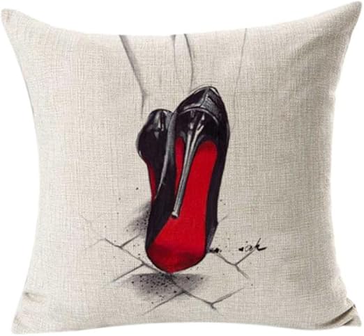 black high heels with red bottom