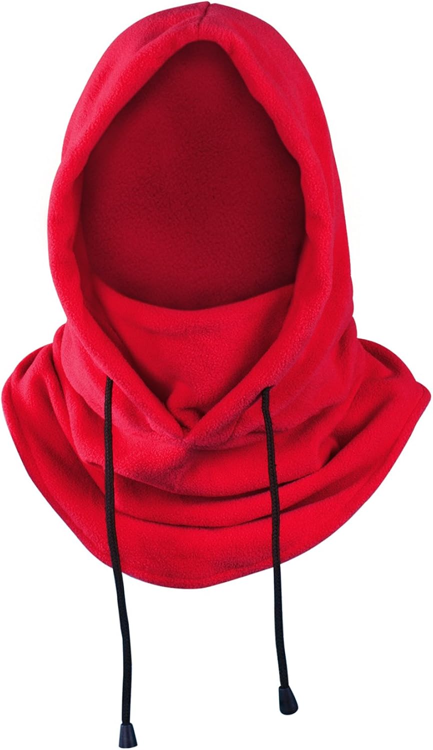 Balaclava Heavyweight Fleece Cold Weather Face Neck Mask (Black): Clothing