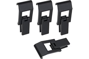 T Tulead 4PCS Draw Latches Plastic Draw Latch Black Boat Latch Hatch Latches 3.5"×1.45", with Screws