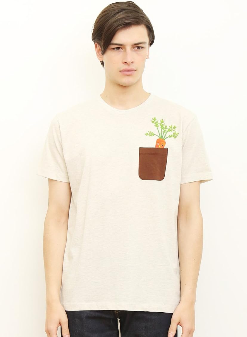 グラニフ Graniph コラボレーション半袖ｔシャツb やさいさんにんじん ツペラツペラ ヘザーナチュラル L Tシャツ カットソー 通販 Amazon