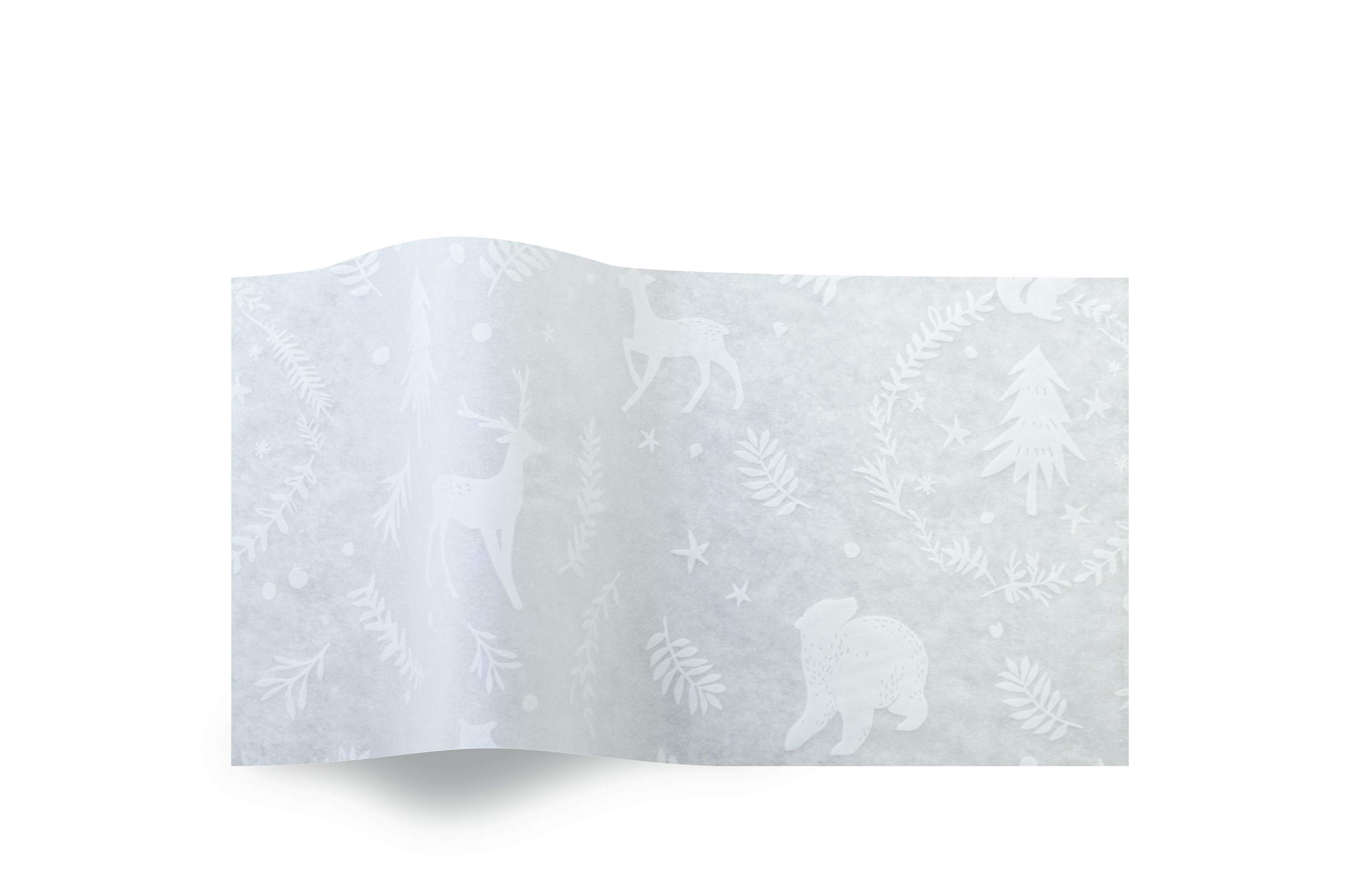 SatinWrap Luxury Printed Tissue Wrapping Paper Woodland Critters 5 Sheets, PTIS.374
