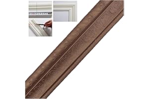 YTCPMHEA 2022 New 3D Wall Edging Self-Adhesive Environmental Protection Strip, Flexible Borders Frame Peel Stick Trim Molding, Waterproof Strip Home 91 × 3.15inch, Brown, 230×8CM