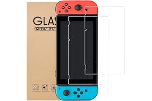 BJKING [2 Pack] Tempered Glass Screen Protector for Nintendo Switch - Transparent HD Clear Anti-Scratch Screen Protector for Nintendo Switch 1