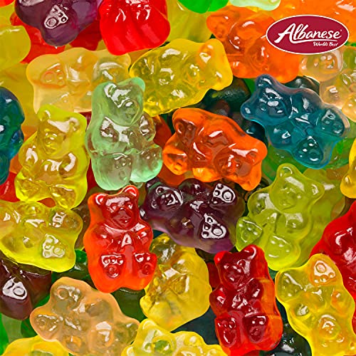 ALBANESE WORLD’S BEST 12 FLAVOR GUMMI BEARS, 36OZ BAG OF CANDY, SOFT & CHEWY CANDY SNACKS, FRUITY FLAVOR ASSORTMENT