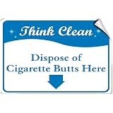 Amazon.com: Butts In Here Cigarette Ashtray Smoking Sticker Decal ...