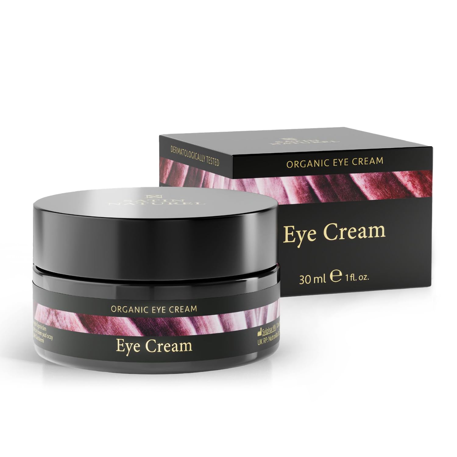 Satin Naturel Lifting Organic Eye Cream 30ml – Anti-Wrinkle Face Cream for Dark Circles & Puffy Eyes with Argan Oil, Aloe Vera, Hyaluronic Acid & Vitamin E – Vegan Skincare