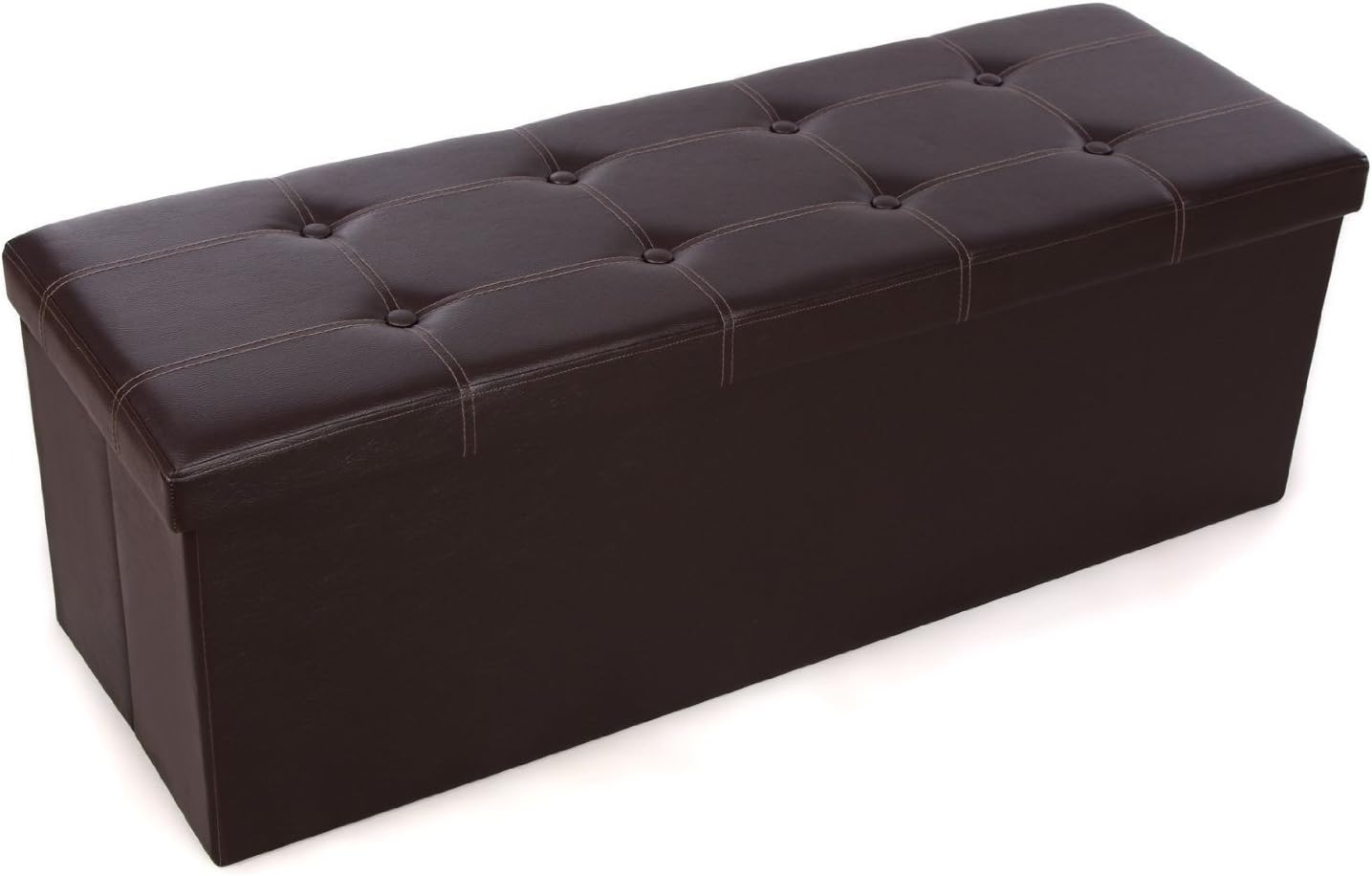 Desconocido Banco otomano de Almacenamiento – Asiento de Piel sintética