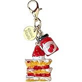 Angyape Strawberry Keychain Funny Food Keychain Cute Bag Charms Purse Charms for Handbags Backpacks Birthday Gifts for Women
